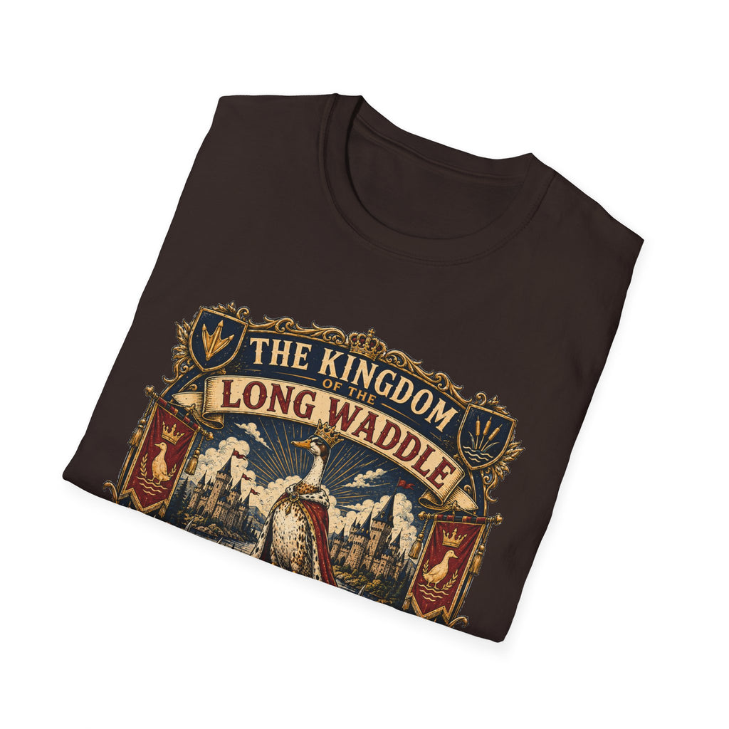 The Kingdom of the Long Waddle T-Shirt — Indian Runner Duck Crest Tee