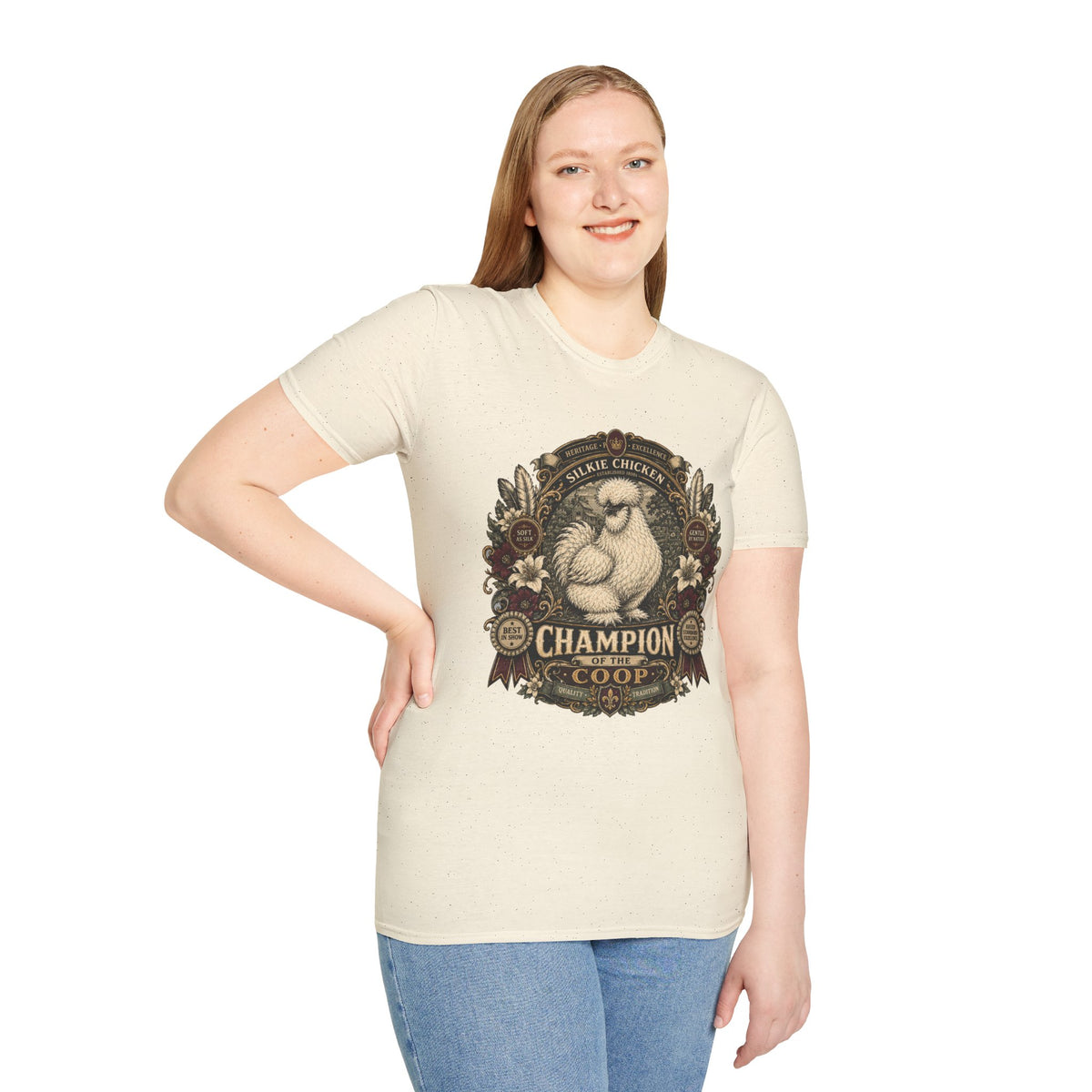 Champion of the Coop Silkie T-Shirt — Regal Show Hen Tee