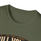 Full Volume Since Sunrise Guinea Fowl T-Shirt — Rock Concert Poultry Poster Tee