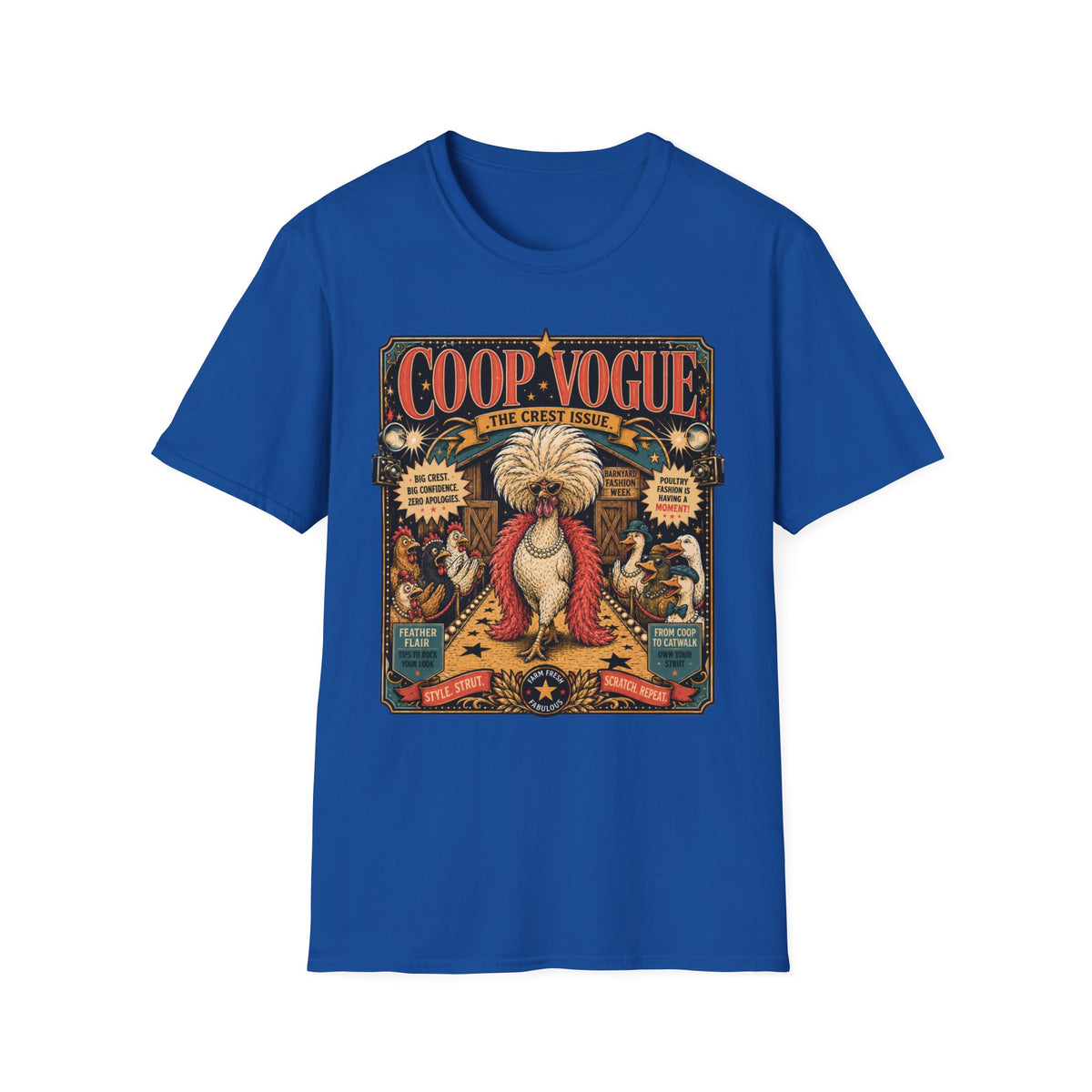 Coop Vogue Barnyard Fashion Week Polish Chicken T-Shirt