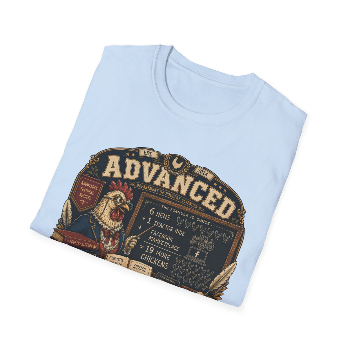 Department of Poultry Sciences T-Shirt — Chicken Math Formula Tee