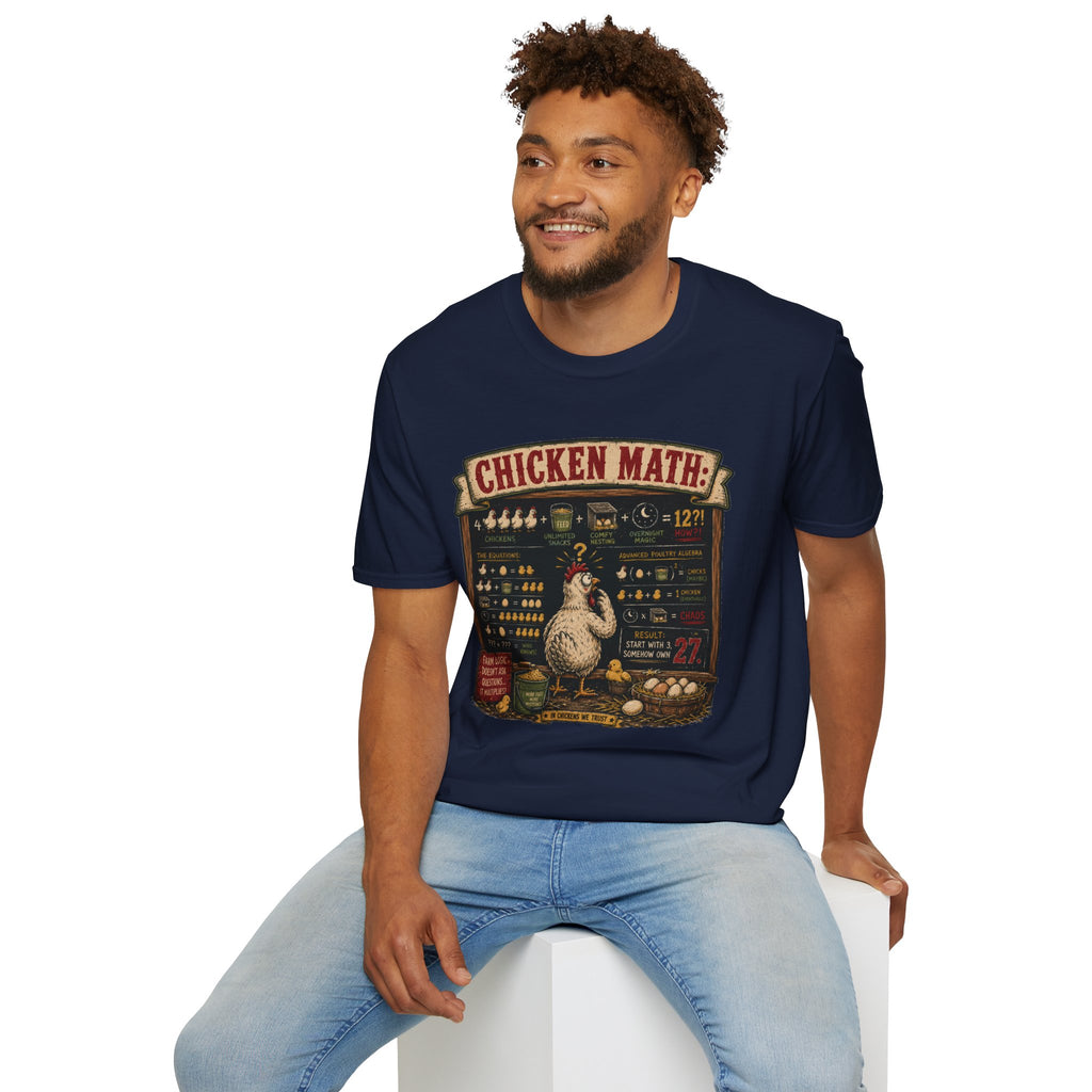 Advanced Poultry Algebra T-Shirt — Chicken Math Chaos Graphic Tee