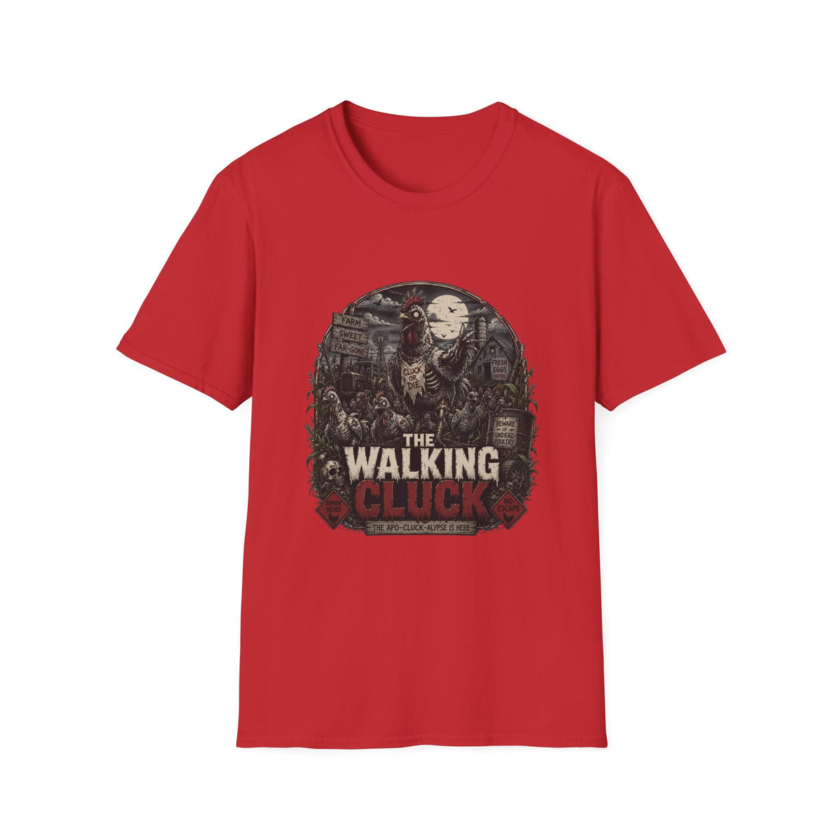 The Walking Cluck T-Shirt — Poultry Apocalypse Zombie Chicken Tee