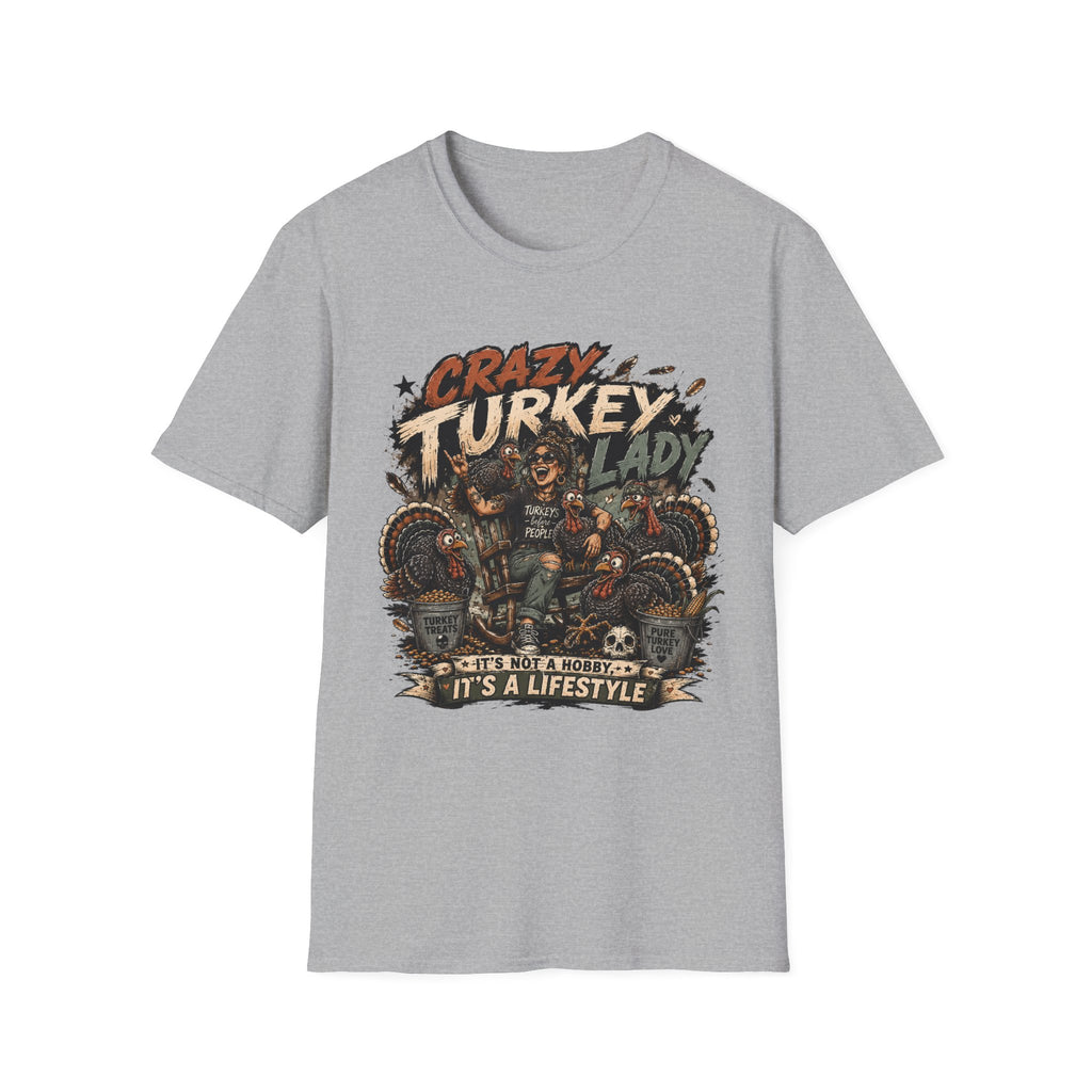 Crazy Turkey Lady Grunge T-shirt, photo 3
