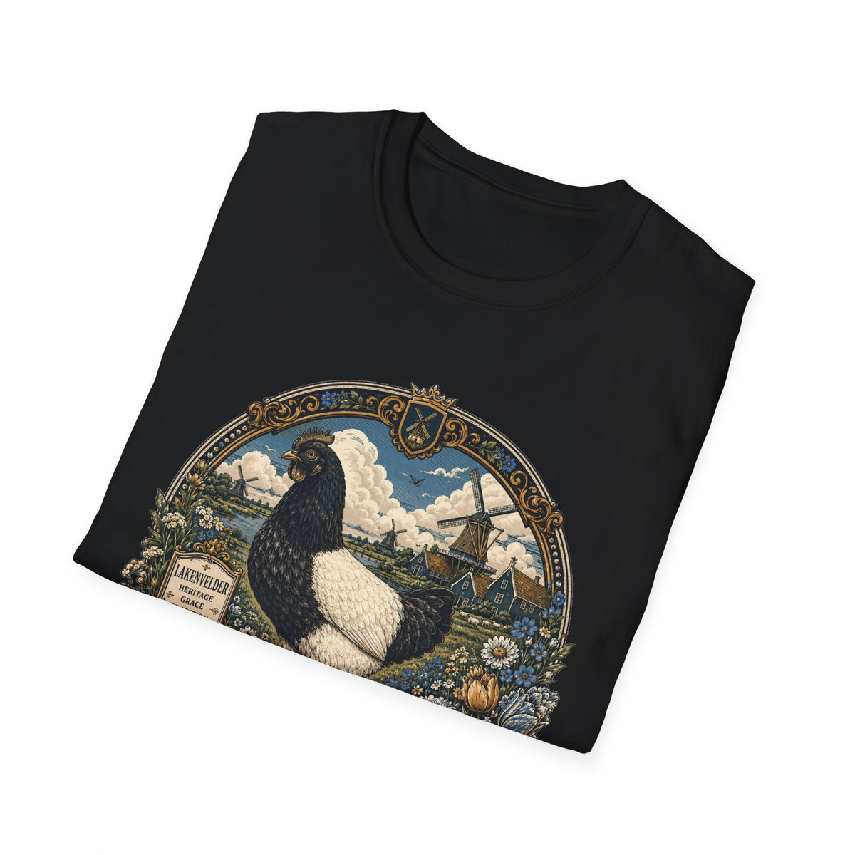Lakenvelder Heritage Badge T-Shirt — Classic Never Fades Rooster Tee