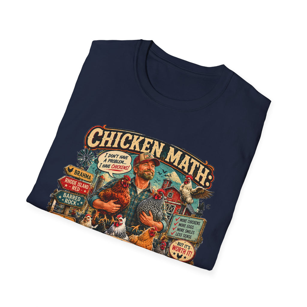 The Only Addiction That Lays Breakfast T-Shirt — Chicken Math Graphic Tee