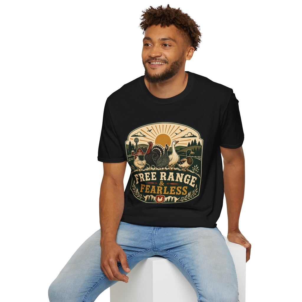 Free Range Fearless T-Shirt — Vintage Farm Family Graphic Tee