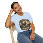 Jersey Giant Heritage Badge T-Shirt — America's Largest Breed Rooster Tee
