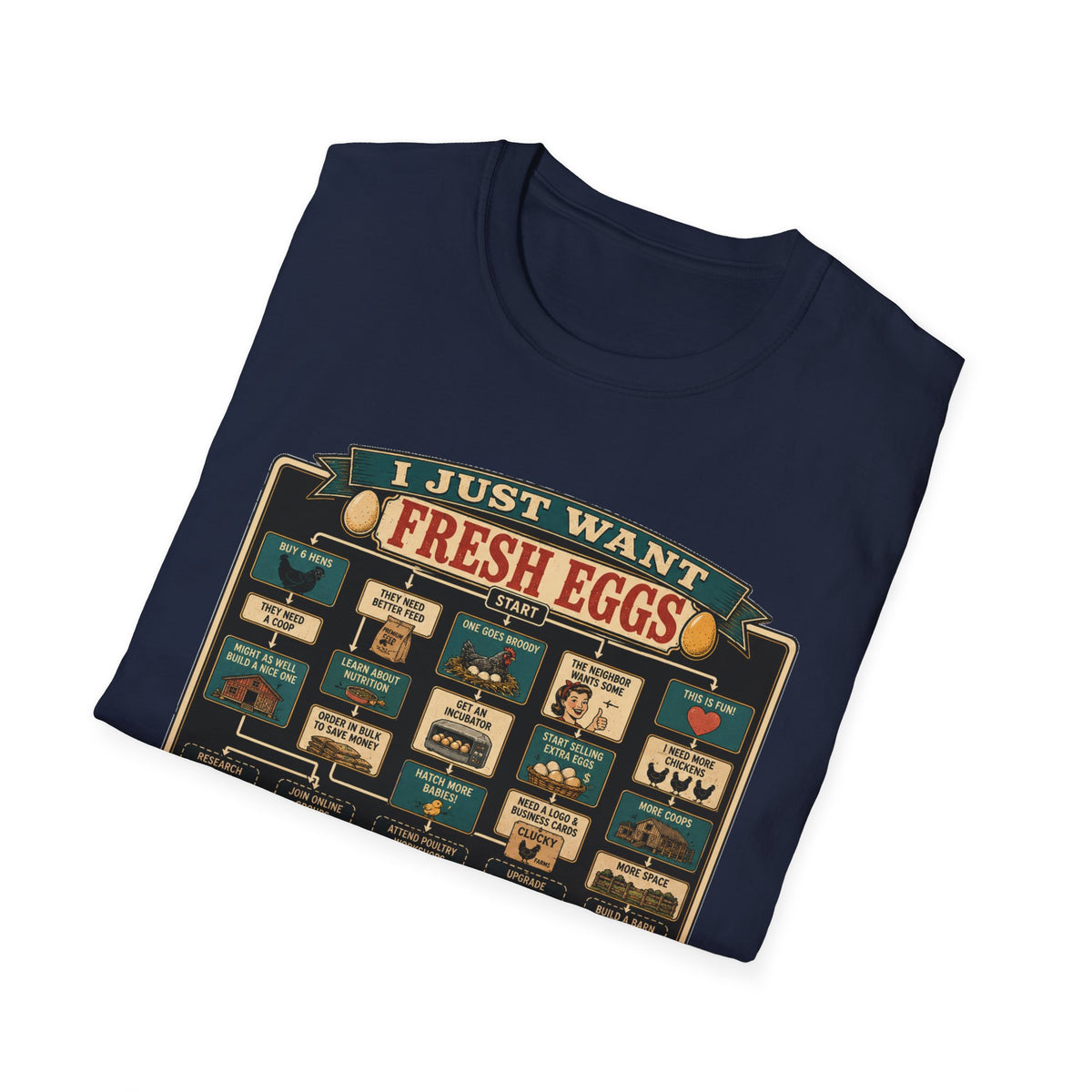 I Just Want Fresh Eggs T-Shirt — It Escalated Quickly Graphic Tee