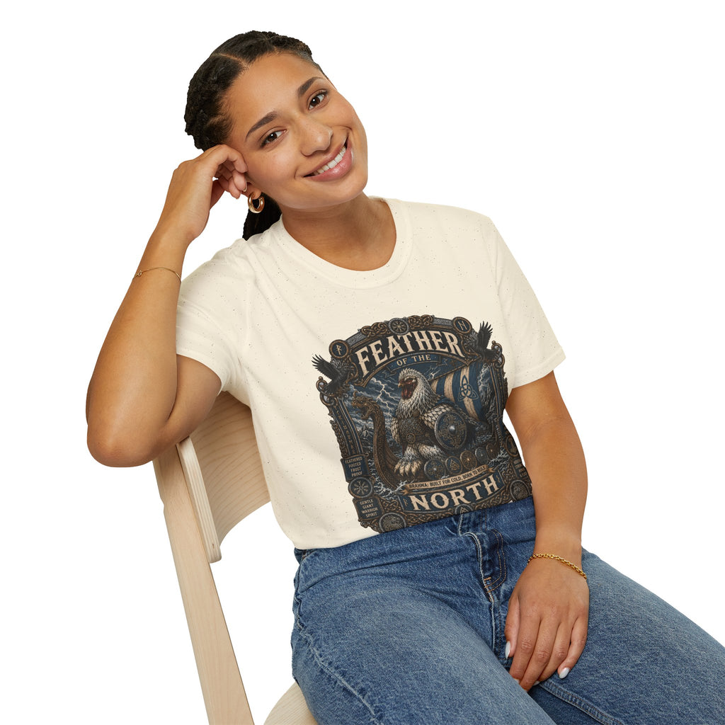 Feather of the North Brahma T-Shirt — Nordic Warrior Rooster Tee