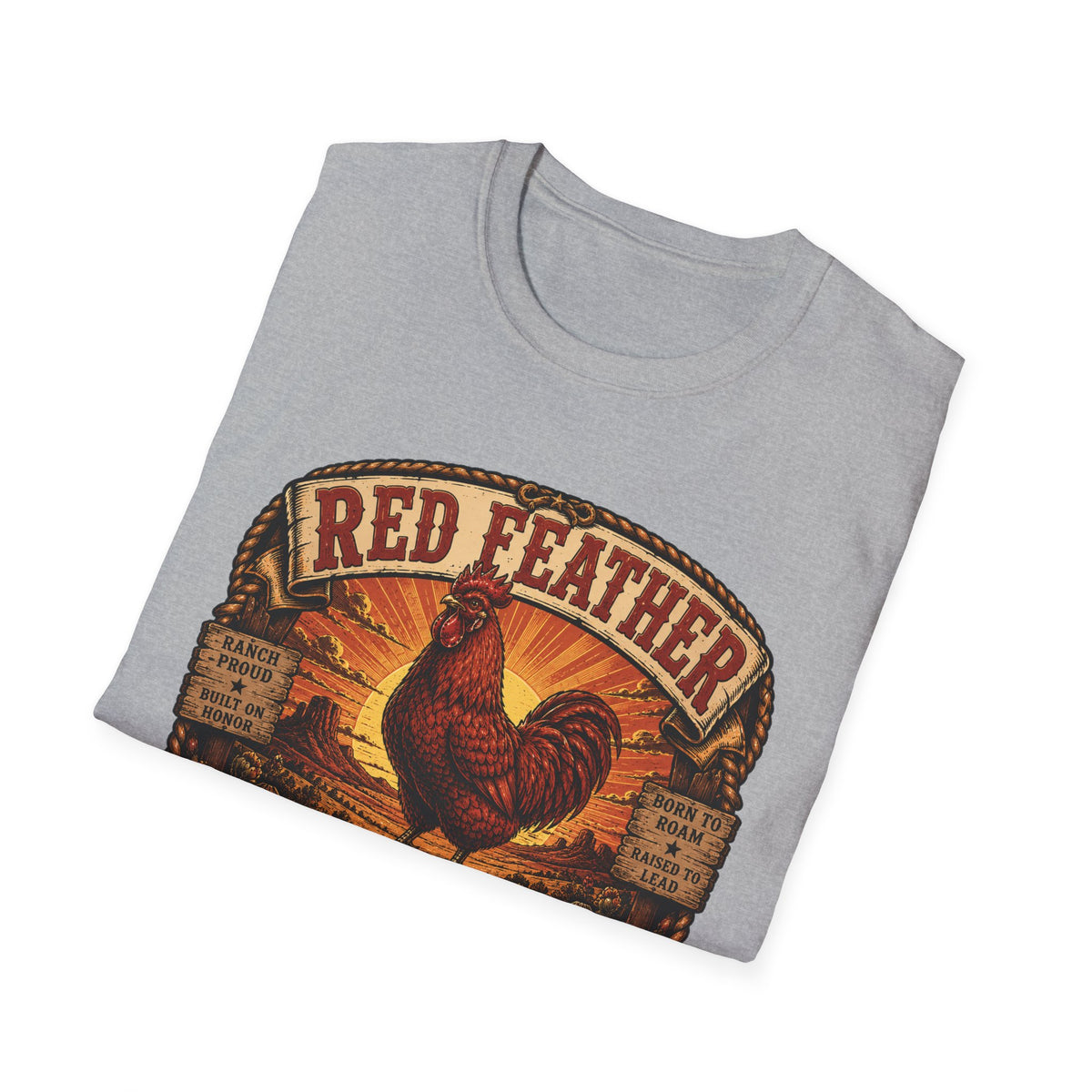 Red Feather Ranch Emblem T-Shirt — Rhode Island Red Heritage Tee