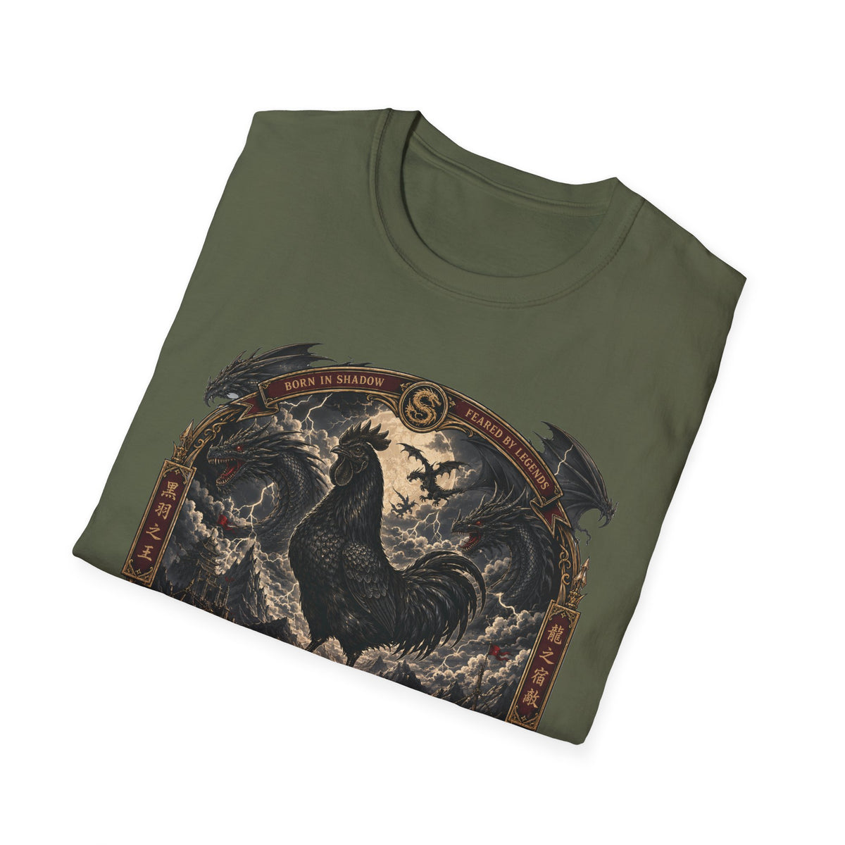 The Last Dragon Rooster Ayam Cemani T-Shirt — Legendary Warrior Tee