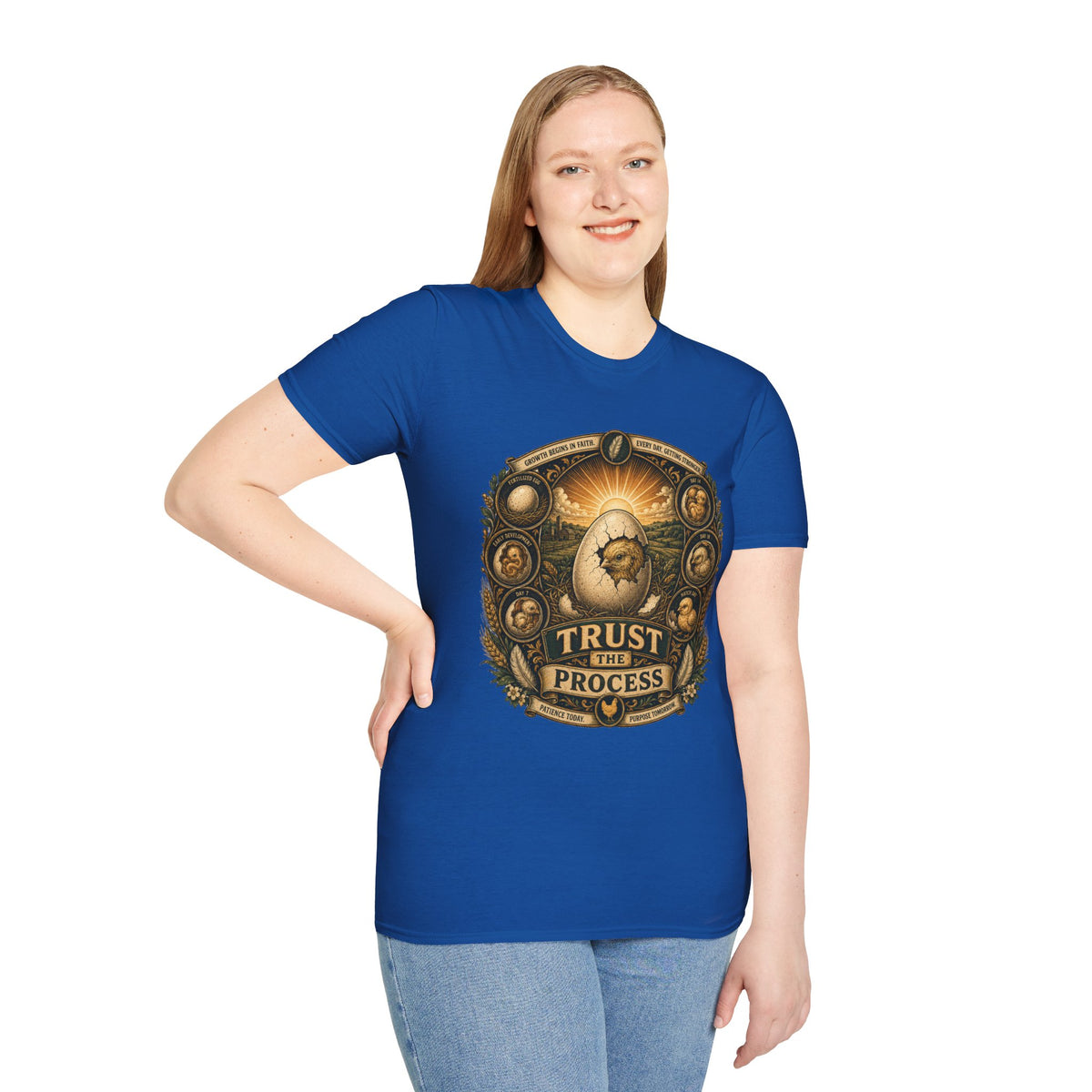 Trust the Process Hatching Emblem T-Shirt — Good Things Take Time Tee