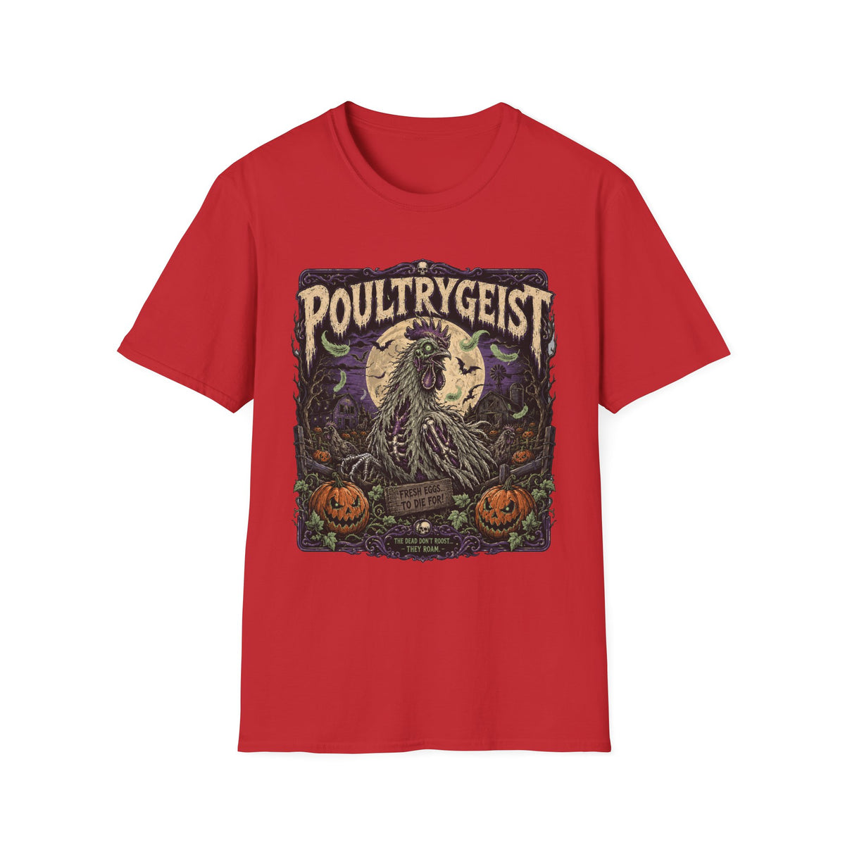 Poultrygeist T-Shirt — Haunted Harvest Night Zombie Chicken Tee