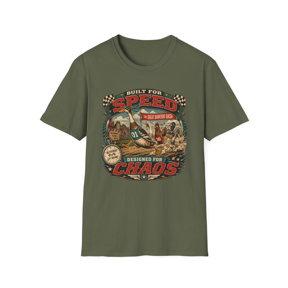 Built for Speed Barnyard Dash Indian Runner T-shirt, photo 6