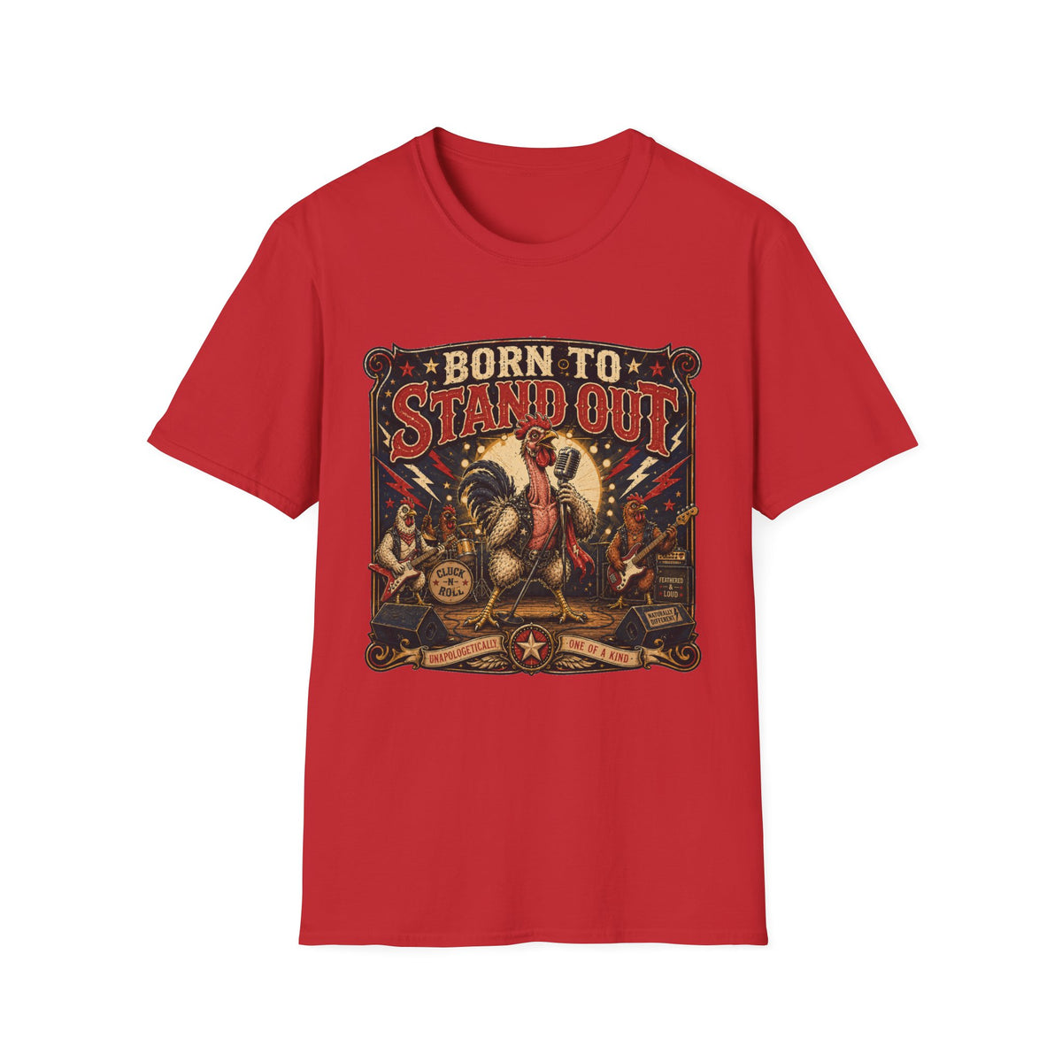 Born to Stand Out Rock Band Naked Neck T-shirt, photo 2
