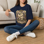 Strength in Grace Brahma Hen T-Shirt — Botanical Rooster Art Tee