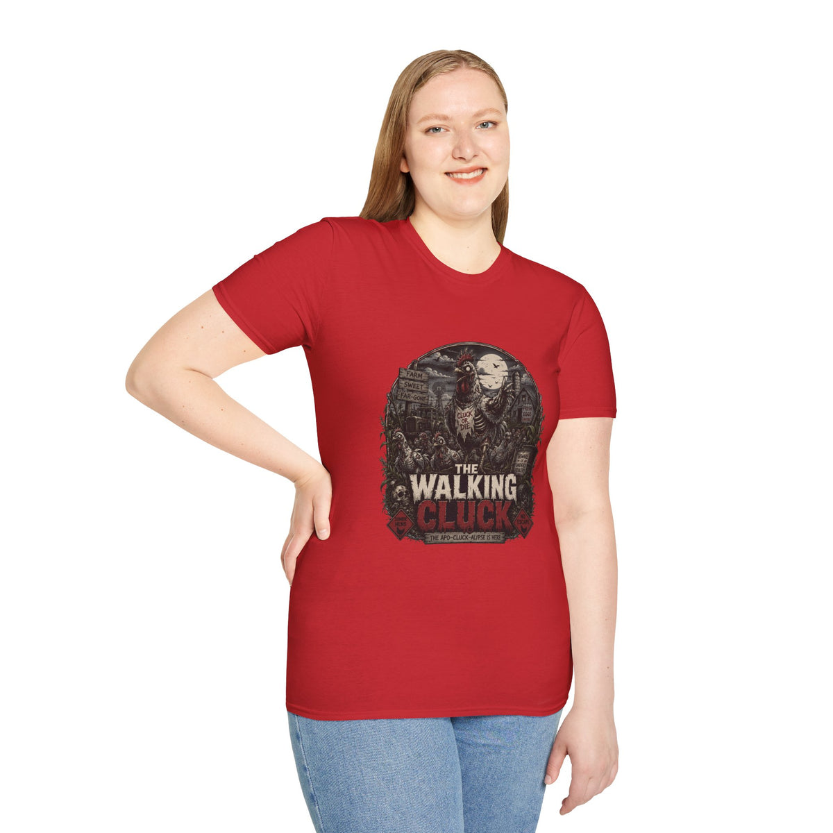 The Walking Cluck T-Shirt — Poultry Apocalypse Zombie Chicken Tee