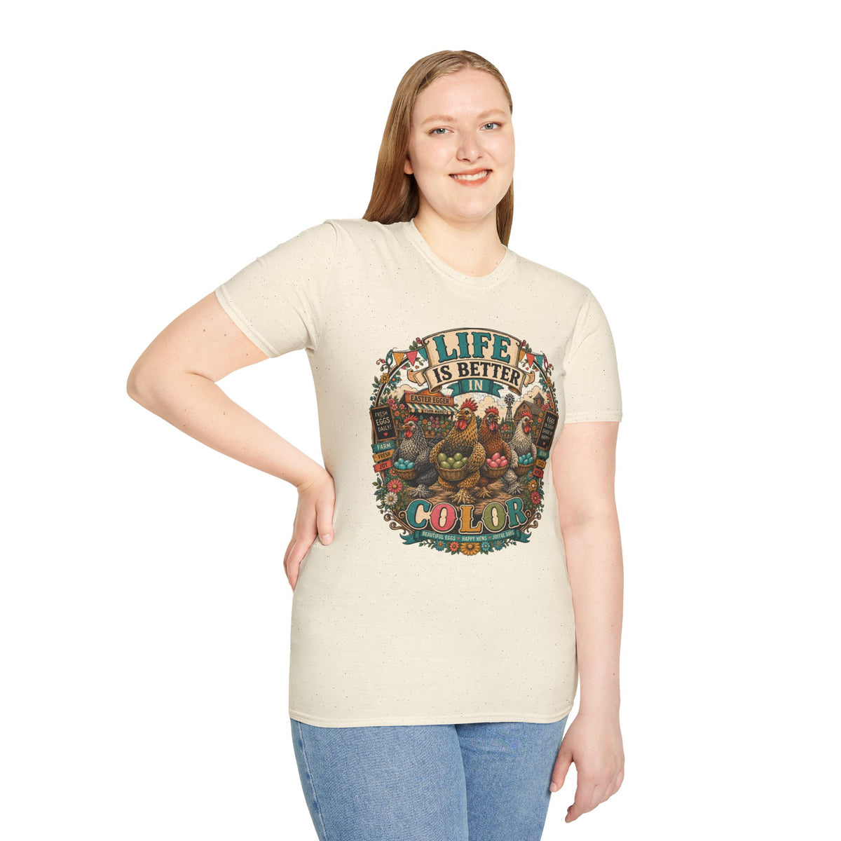Colorful Farm Festival Easter Egger T-Shirt — Life is Better in Color Tee