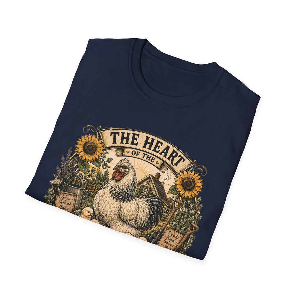 The Heart of the Homestead Brahma T-Shirt — Hen & Chicks Farmhouse Graphic Tee