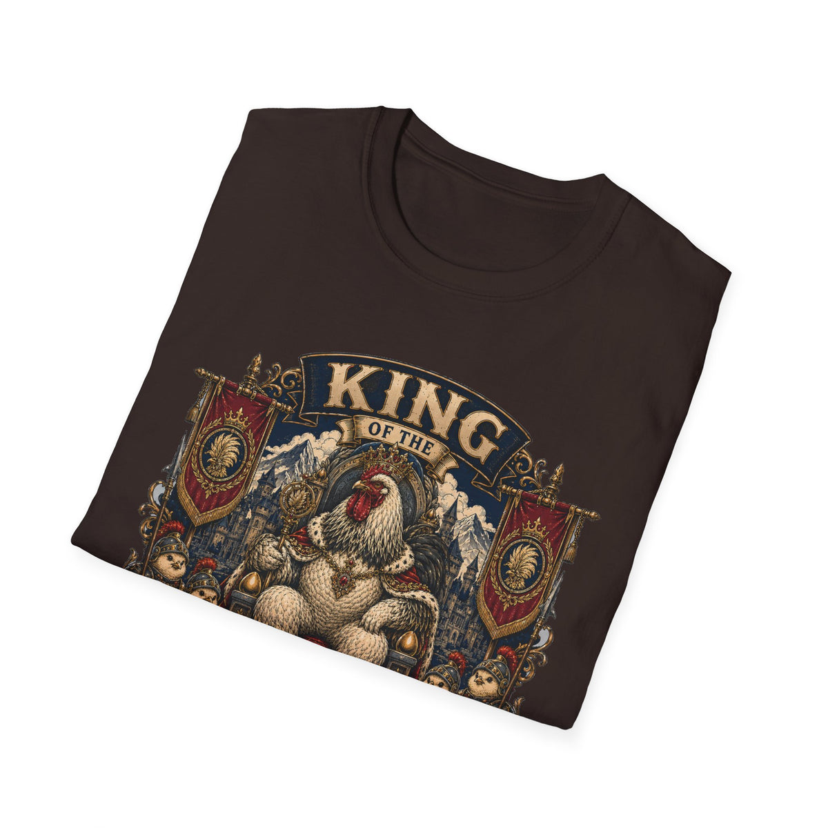 King of the Feathered Realm Brahma T-Shirt — Royal Rooster Crest Tee