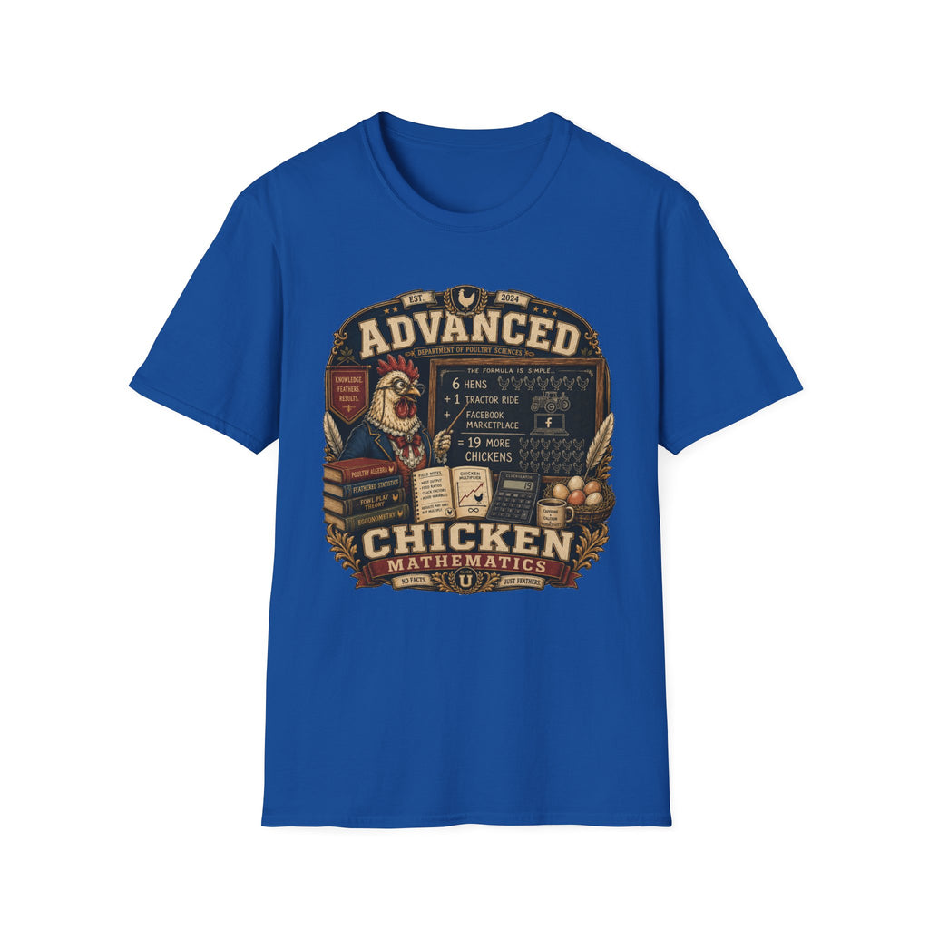 Department of Poultry Sciences T-Shirt — Chicken Math Formula Tee