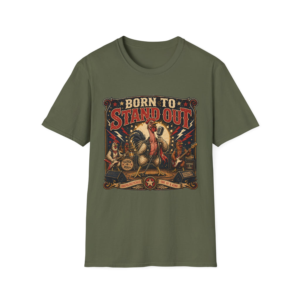 Born to Stand Out Rock Band Naked Neck T-shirt, photo 4