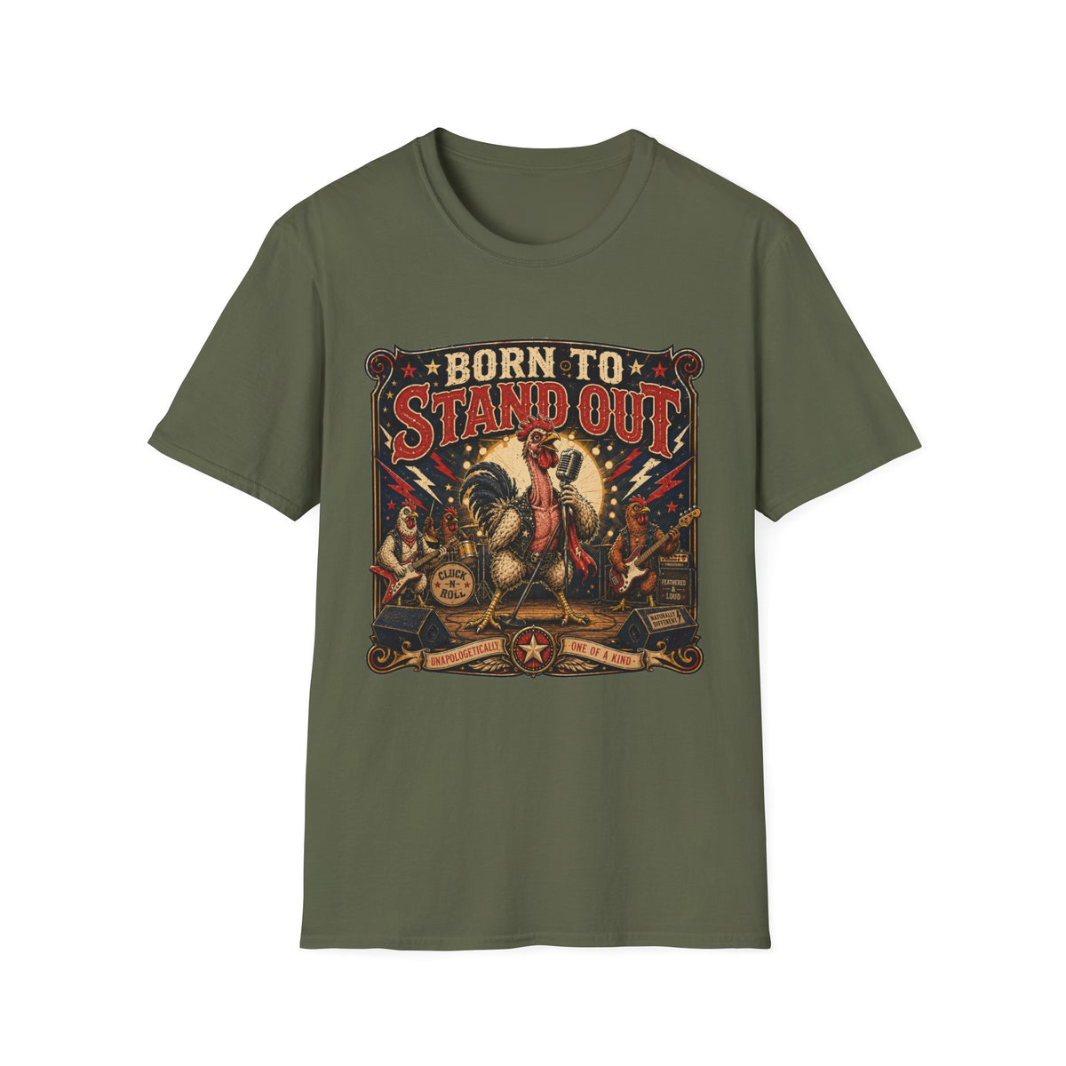 Born to Stand Out Rock Band Naked Neck T-shirt, photo 4