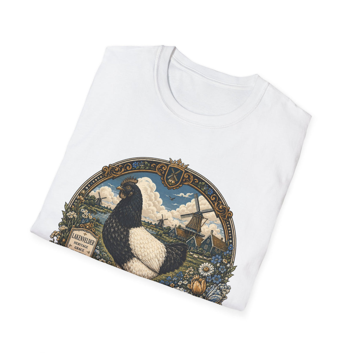 Lakenvelder Heritage Badge T-Shirt — Classic Never Fades Rooster Tee