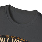 Full Volume Since Sunrise Guinea Fowl T-Shirt — Rock Concert Poultry Poster Tee