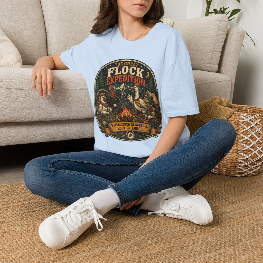 The Great Flock Expedition Tee — Vintage Poultry Adventure T-Shirt