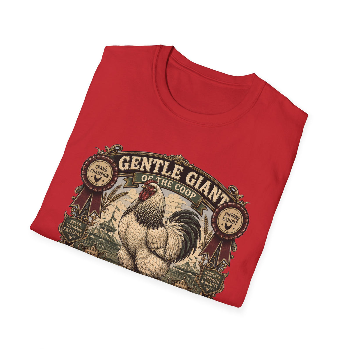 Gentle Giant Heritage Brahma T-Shirt — Prize Rooster Badge Tee