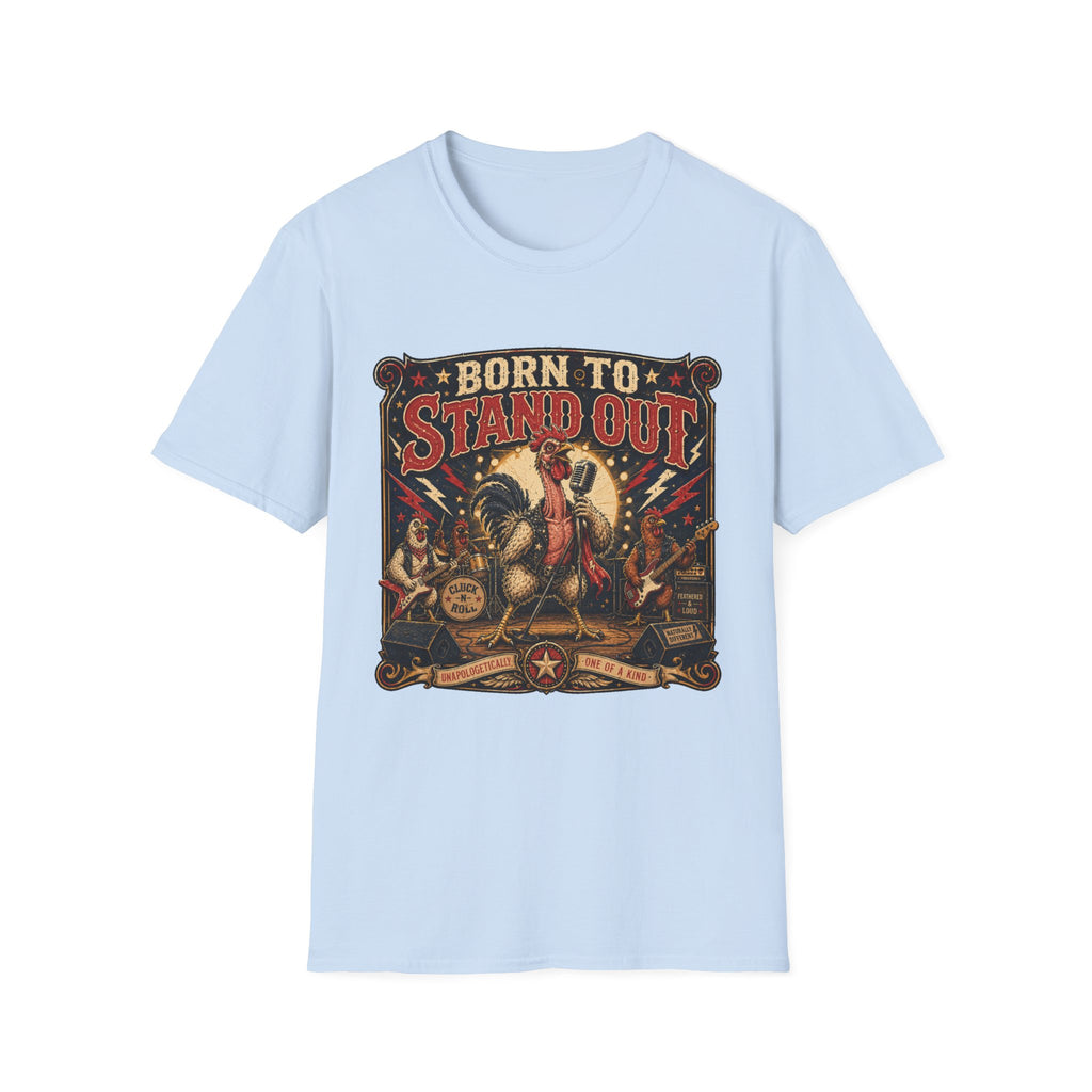 Born to Stand Out Rock Band Naked Neck T-shirt, photo 3