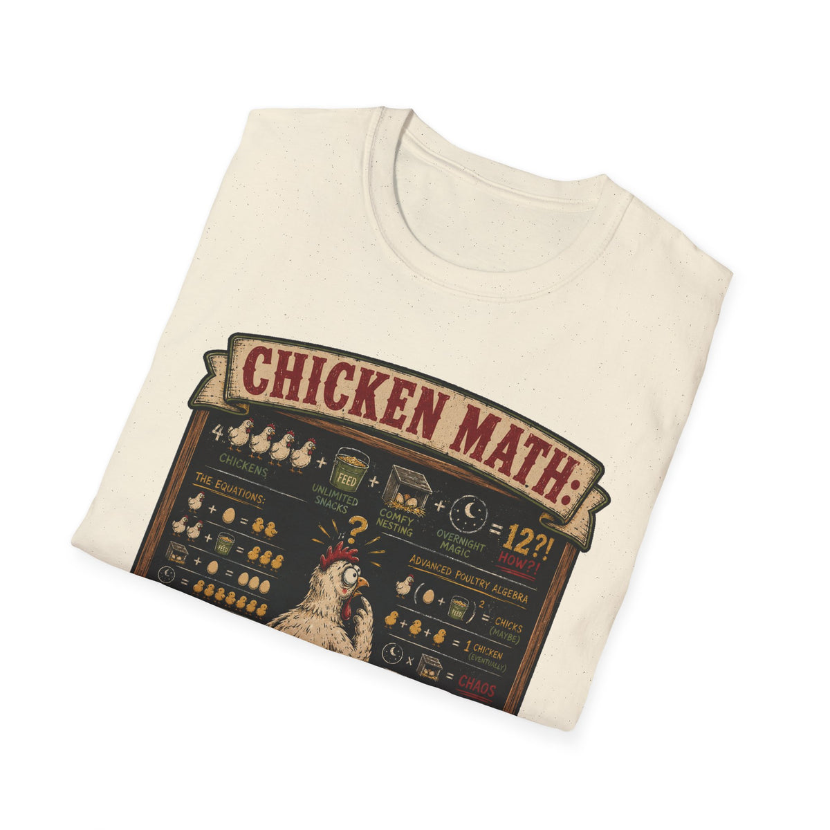 Advanced Poultry Algebra T-Shirt — Chicken Math Chaos Graphic Tee
