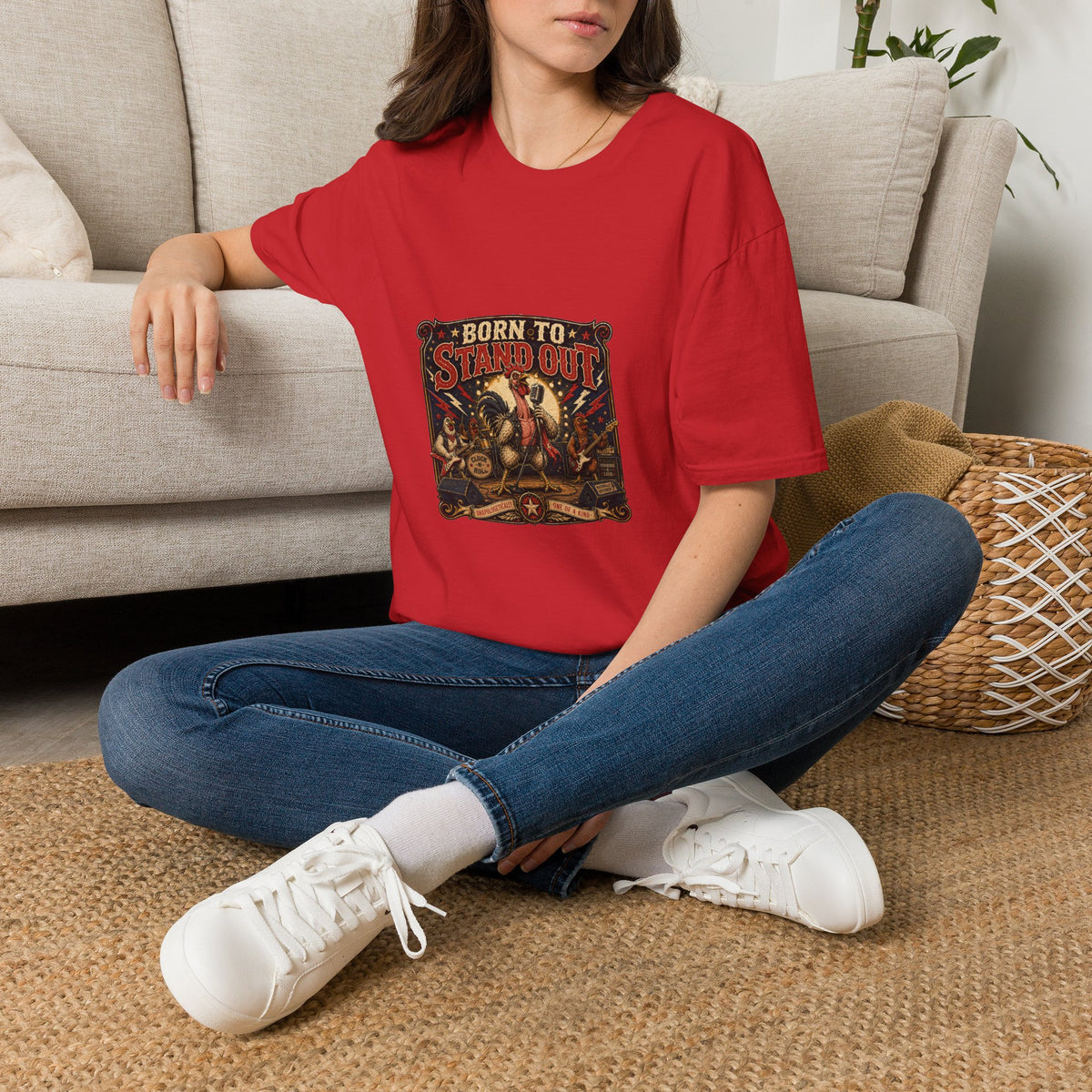 Less Feathers, More Attitude T-Shirt — Naked Neck Rooster Tee