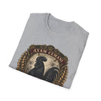 Ayam Cemani Heritage Badge T-Shirt — Rare All-Black Rooster Graphic Tee