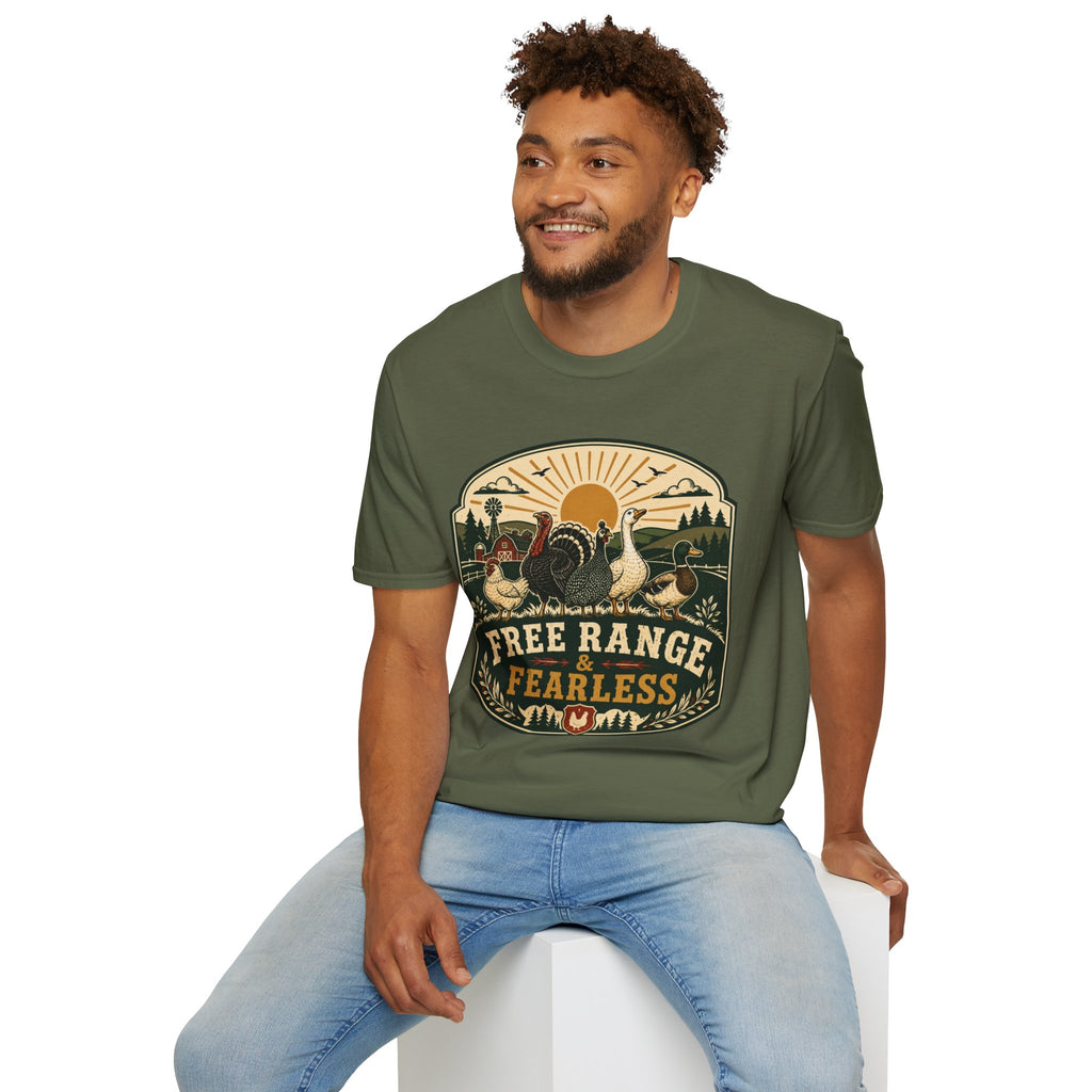 Free Range Fearless T-Shirt — Vintage Farm Family Graphic Tee