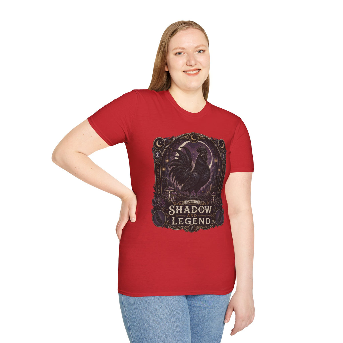 Shadow and Legend Ayam Cemani T-Shirt — Gothic Emblem Rooster Tee