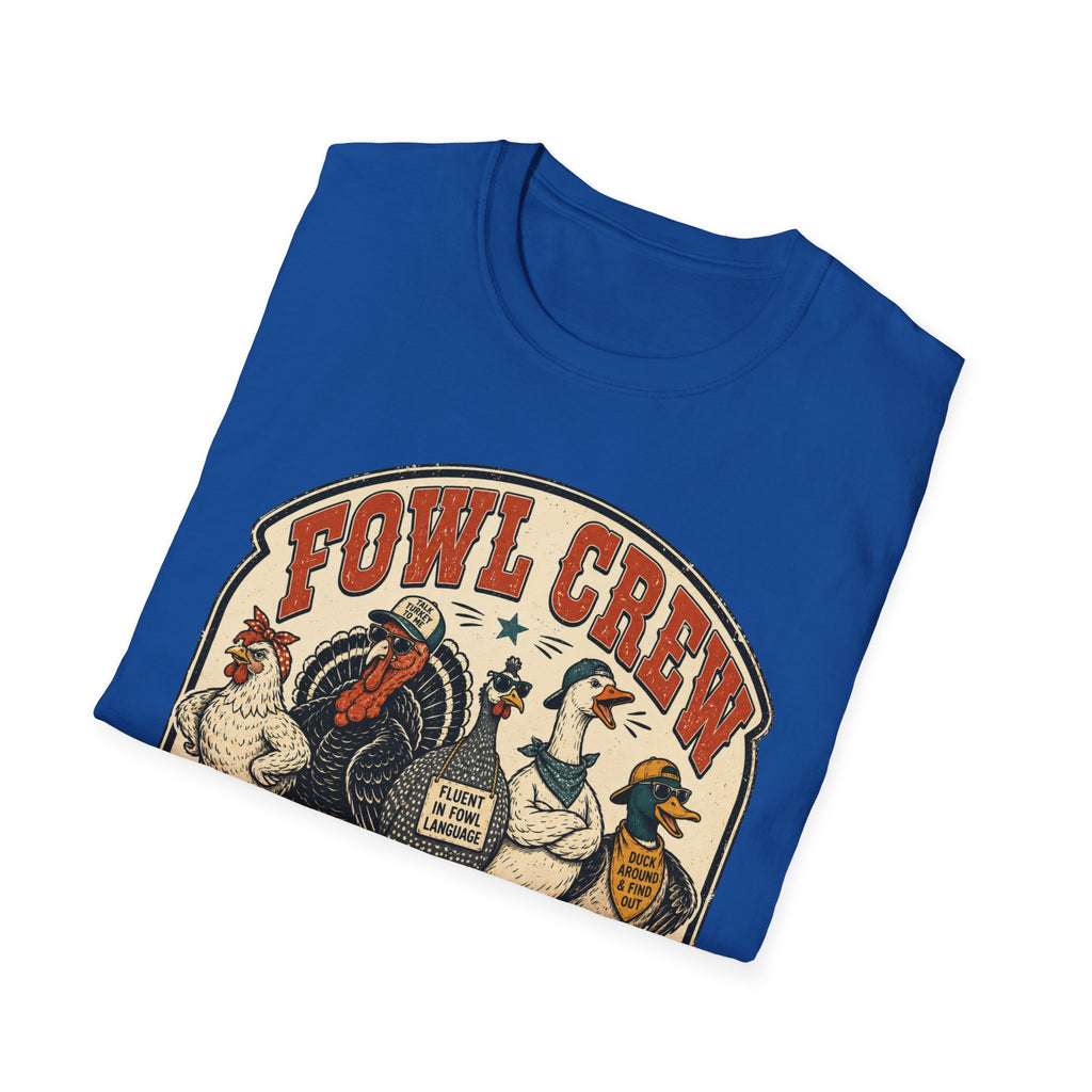Fowl Crew Vintage Poultry T-Shirt – Funny Farm Animal Graphic Tee