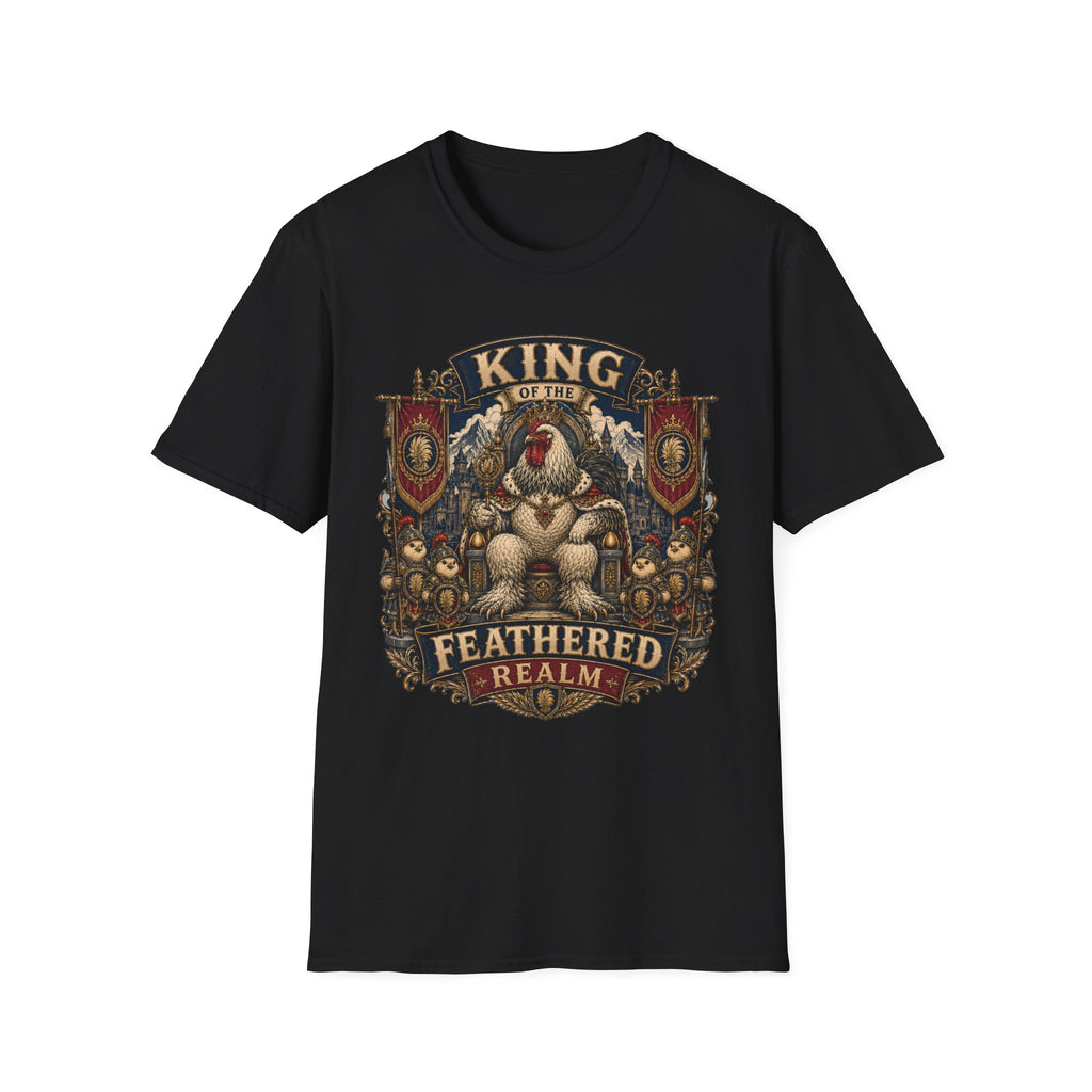 King of the Feathered Realm Brahma T-Shirt — Royal Rooster Crest Tee