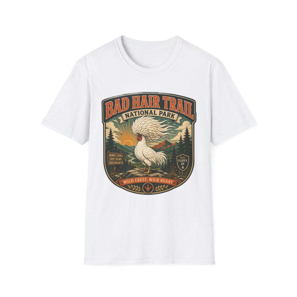 Bad Hair Trail Adventure Badge Polish Chicken T-Shirt