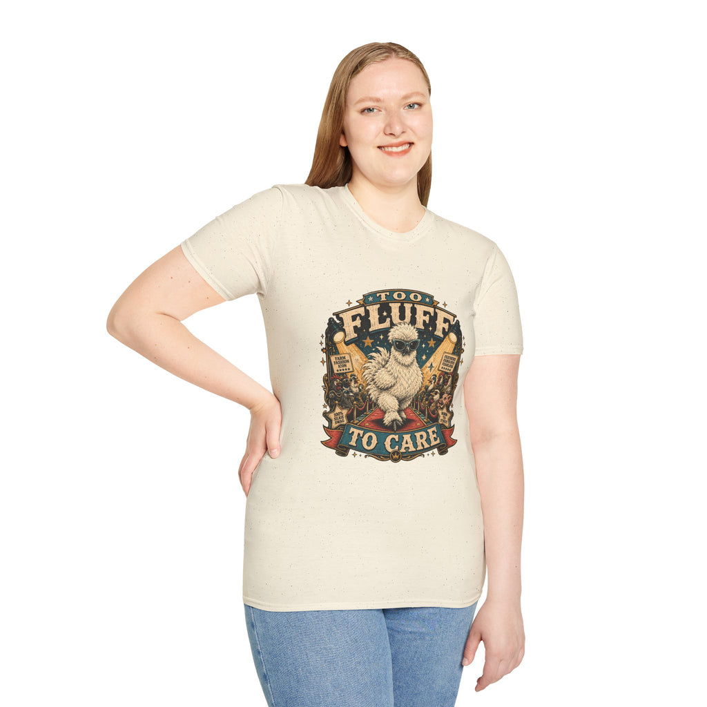 Too Fluff Silkie Chicken T-Shirt — Farm Fashion Icon Showbiz Tee