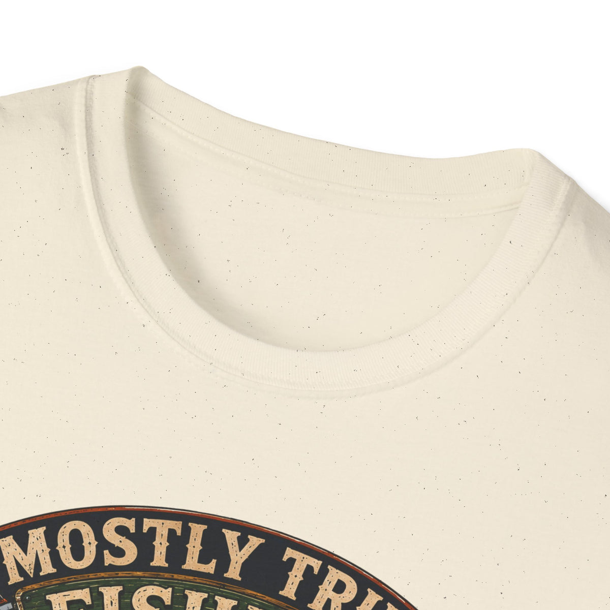 Fishing T-Shirt — "Mostly True Fishing Stories" Vintage Outdoor Tee