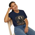 Night Shift Supervisor Ayam Cemani T-Shirt — Caretaker Rooster Graphic Tee