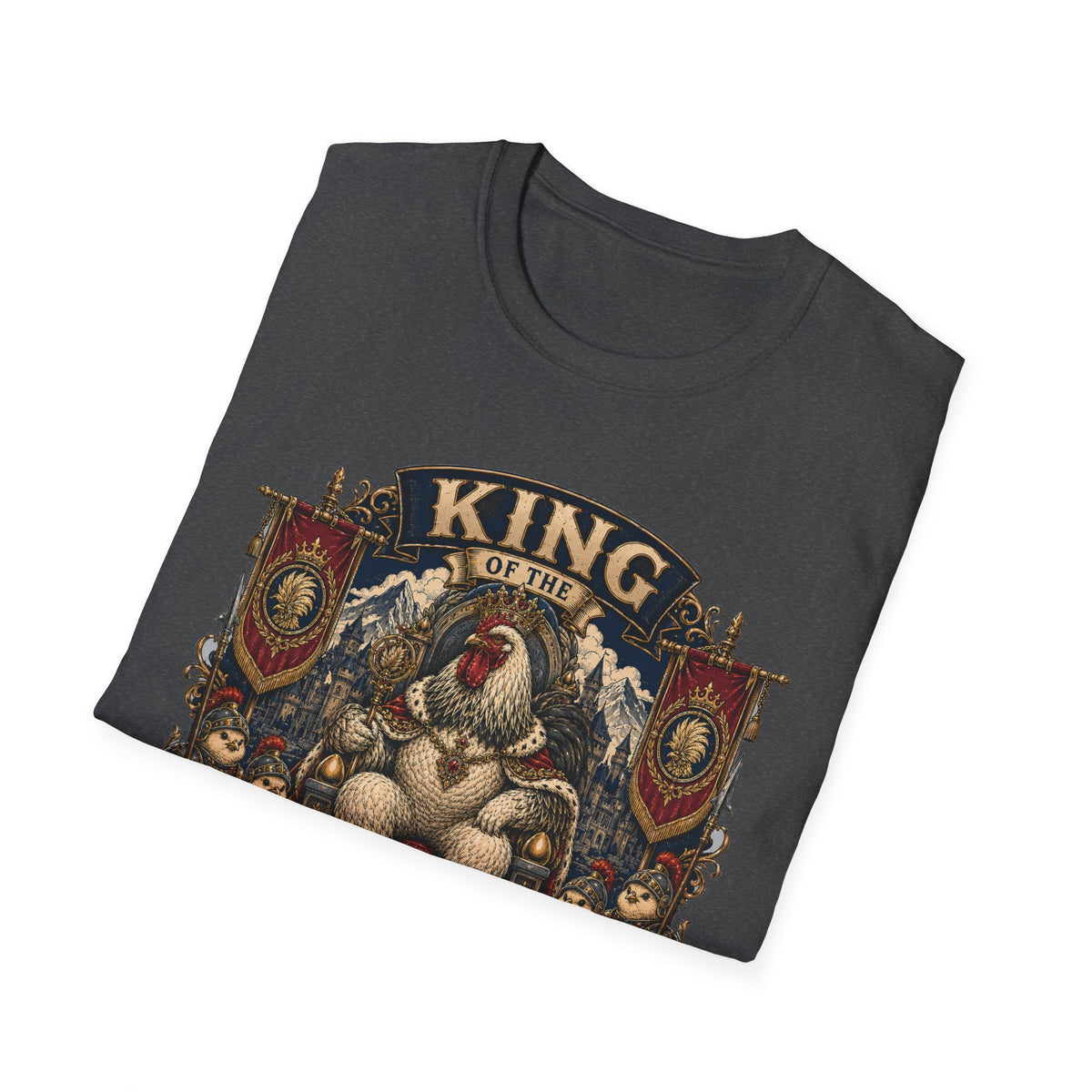 King of the Feathered Realm Brahma T-Shirt — Royal Rooster Crest Tee