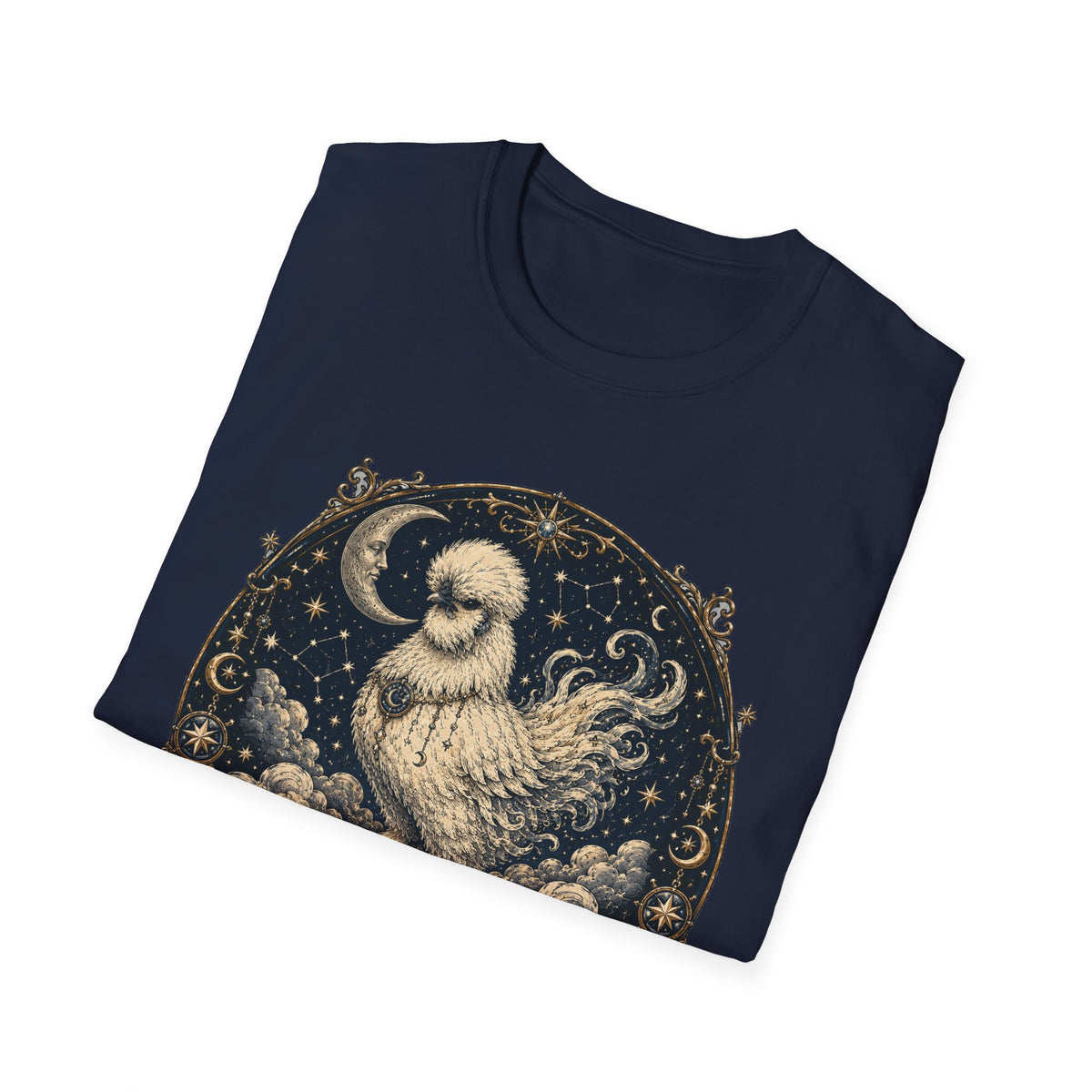 Featherborn Dreamer Silkie T-Shirt — Celestial Moonlit Hen Tee