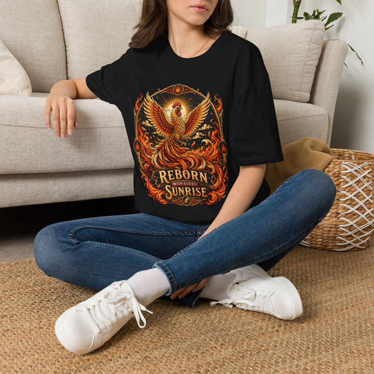 Rise With the Sun Rhode Island Red T-Shirt — Phoenix Rooster Tee