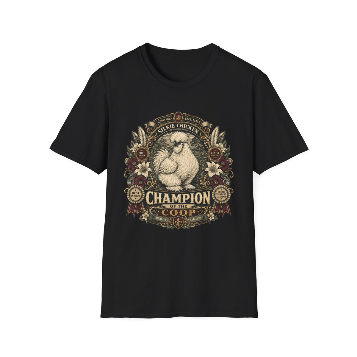 Champion of the Coop Silkie T-Shirt — Regal Show Hen Tee