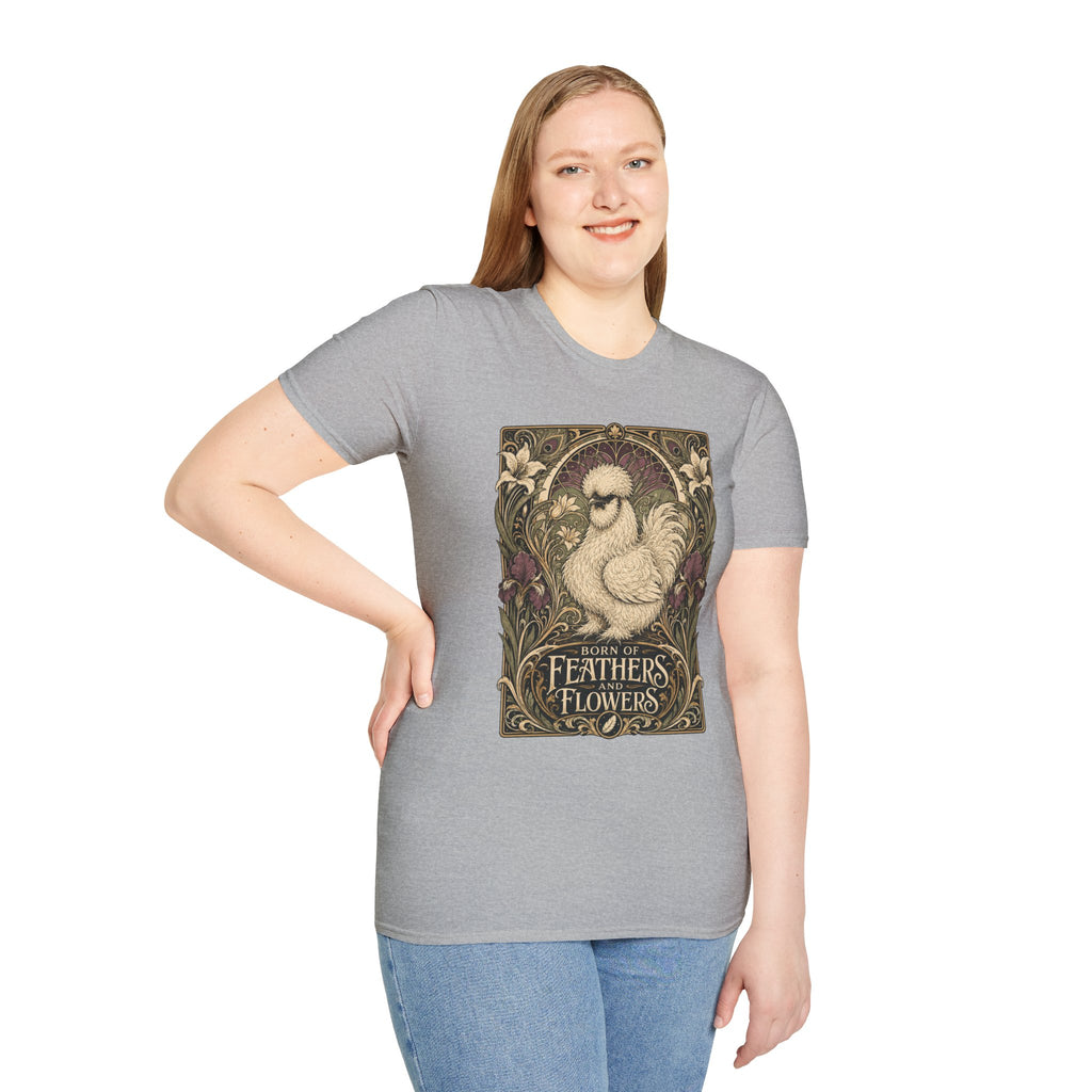 Wildflower Silkie T-Shirt — Art Nouveau Botanical Hen Tee