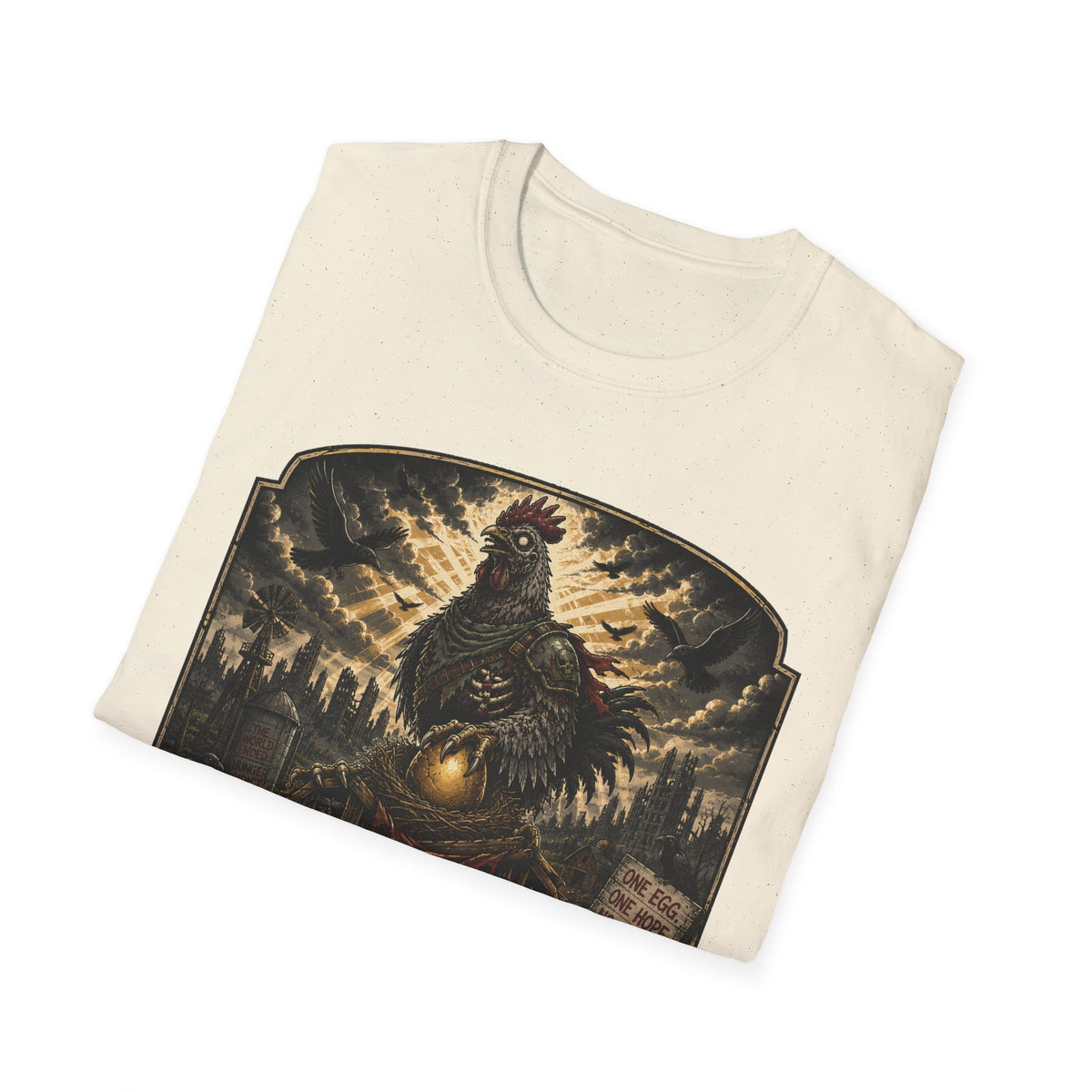Protect the Last Egg T-Shirt — Undead Guardian Hen Zombie Chicken Tee